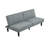 Mainstays 66 Studio Futon, Gray Linen Upholstery