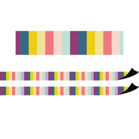 UPC: 0194629120369 | Teacher Created Resources Oh Happy Day Stripes Magnetic Border 24 Feet Per Pack 2 Packs