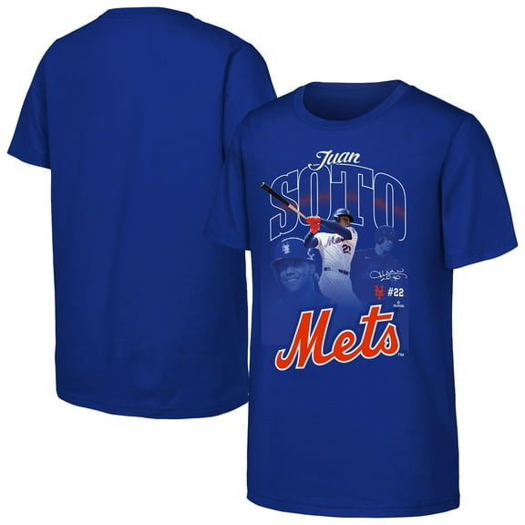 Youth Outerstuff Juan Soto Royal New York Mets Triple Player Graphic T-Shirt