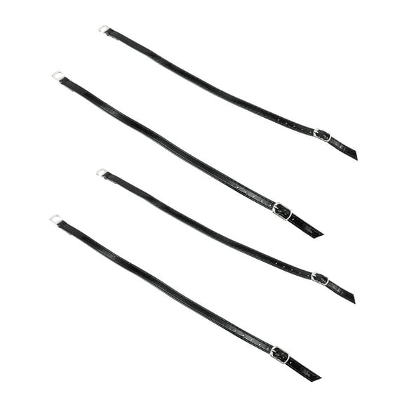 Shisuyan Lacets Noirs en Acier Inoxydable 2 Pcs 12.6x0.3 Po