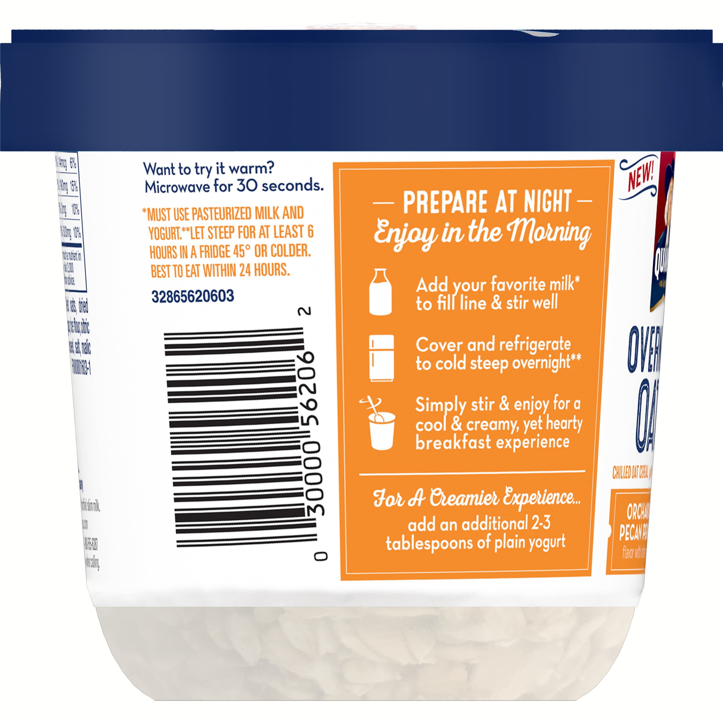 Quaker Overnight Oats Orchard Peach Pecan Perfection 2 57 Oz Quaker Overnight Oats Orchard Peach Pecan Perfection 2 57 Oz