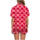 thumbnail image 4 of Conjunto de Verano para las Mujeres Día de San Valentín Amor Impreso Cuello de Manga Corta con Pantalones Cortos, Poliéster Ligero para el Uso Informal, 4 of 9