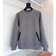 thumbnail image 3 of Sudadera con capucha de manga larga con cuello redondo en H de algodón de color sólido de alta gama para hombre de otoño e invierno, 3 of 4