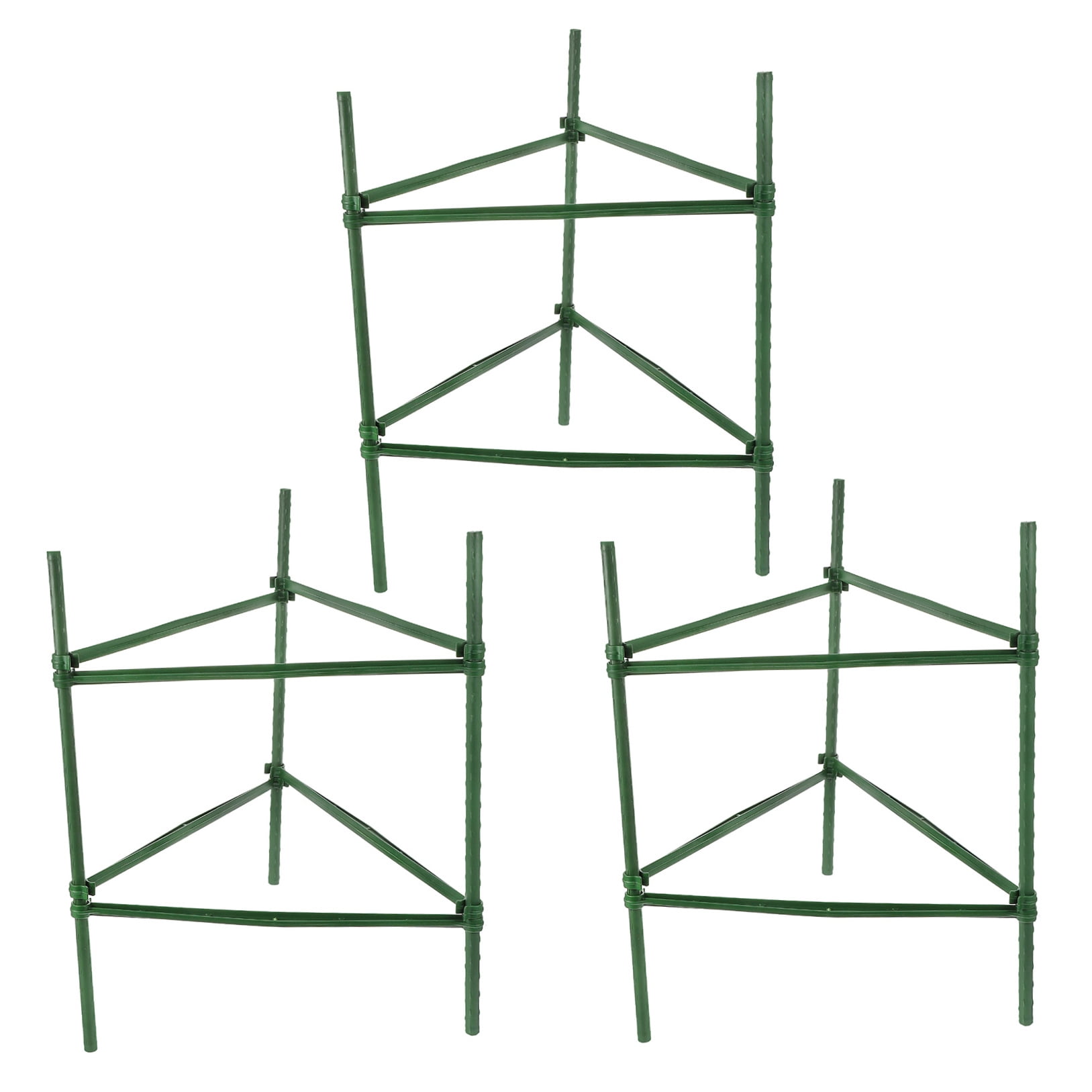Worgeous  3 Sets Planter Support Cages Trellis Vine Indoor Plants Tomato Rack Green