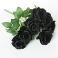 thumbnail image 3 of Visland Artificial Flowers Fake Rose Silk Flower Black Rose for DIY Wedding Birthday Shower Party Garden Floral Arrangement, 3 of 3