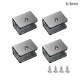thumbnail image 4 of Toystoory 4 Uds. Abrazaderas de vidrio para escalera de baño, soporte para valla de pasamanos, Base de aleación de aluminio, Clip para gafas, Clips para Type9 NO9 Toystoory WJ4050-01B, 4 of 6