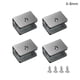 thumbnail image 4 of Bearachild 4 Uds. Suficiente abrazadera de vidrio para escalera, pasamanos, cerca, Base de soporte, Clip para el hogar, Clips multifuncionales resistentes Juegos de accesorios de baño Plata S 6-8 mm Bearachild WJ4050-01B, 4 of 6