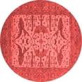 thumbnail image 1 of Ahgly Company Indoor Round Oriental Red Industrial Area Rugs, 5' Round, 1 of 4