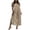 #0186-Khaki, variant on Pounoo Maxi Dresses for Women V Neck Short Sleeve Dresses Casual Daily Style Lightweight Breathable Butterfly Print Side Slit Loose Fit Dresses Gift