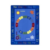 Learn Through the Seasons 5'4" x 7'8" Area Rug In Color Multi-Color:Multi,Material:Nylon