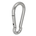 thumbnail image 3 of Uxcell M8 x 80mm 304 Stainless Steel Carabiner Spring Snap Link Hook Silver Tone, 3 of 5