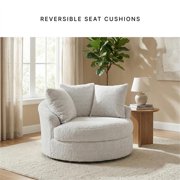 Signature Design by Ashley Snodoodle Gray Oversized Swivel Accent Chair