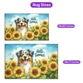 thumbnail image 5 of Australian Shepherd Hello Summer Sunshine Sunflowers Spring Retro Vintage Indoor Rug Aussie Dog Lover Gifts Carpet Living Bed Room Sofa Home Decor - 00008, 5 of 5