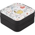 thumbnail image 5 of GZHJMY Cat Bird Flower Illustration Cartoon Personalized Ladies Jewelry Box, Travel Jewelry Box, Ladies Small Jewelry Box, Ring, Necklace, Earring, Jewelry Storage, 5 of 7