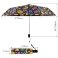 thumbnail image 3 of Strawberry Banana Orange Pineapple Compact Sun Umbrella Windproof Travel Umbrellas for Rain Strong Portable UV Protection, 3 of 8