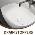 thumbnail image 4 of IFANLANDOR Drain Flap Plug Plug with Chain Simple Design Stainless Steel for Kitchen Sink 1Set, 4 of 7