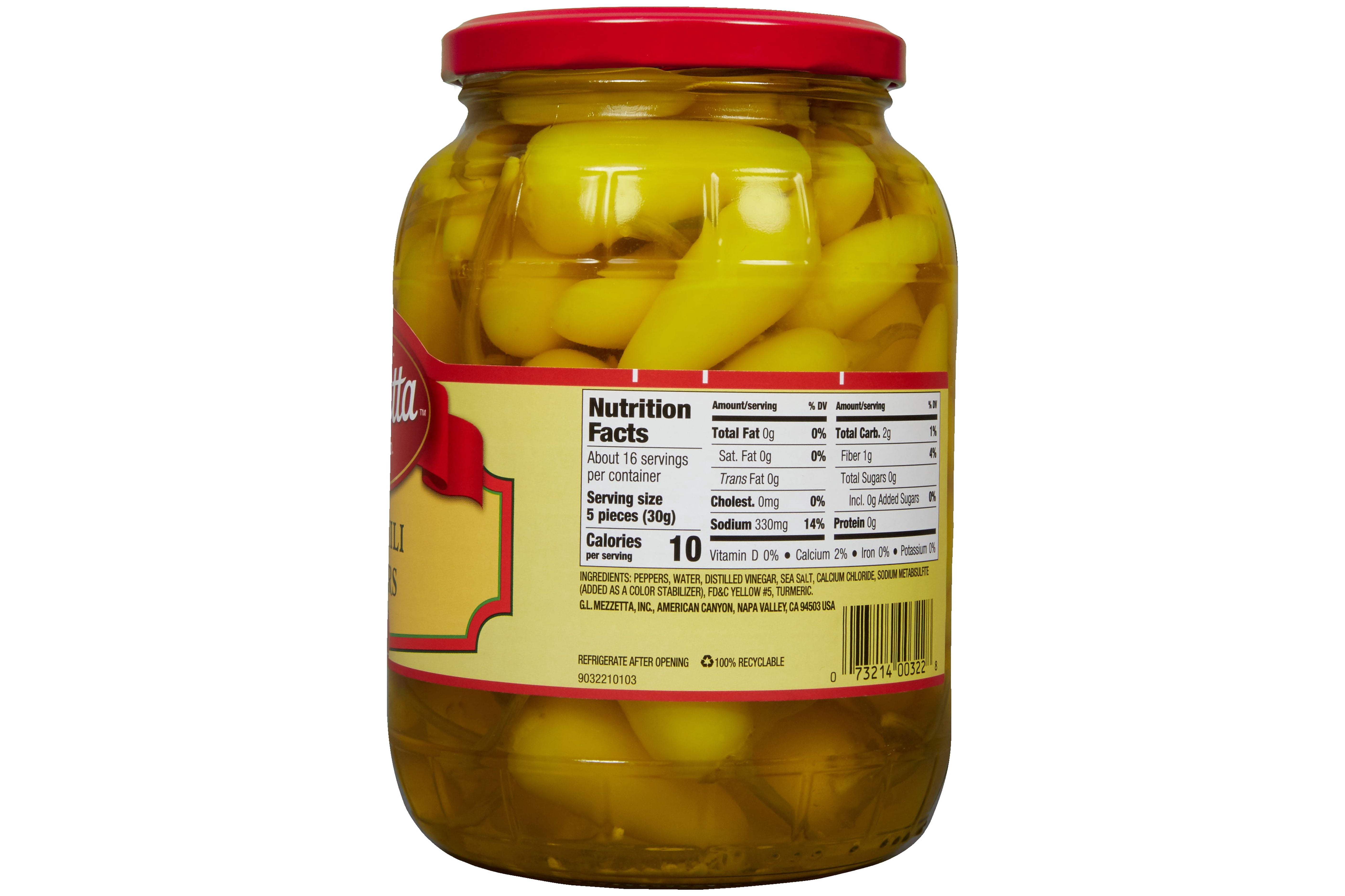 Mezzetta Hot Chili Peppers, 32 oz Jar