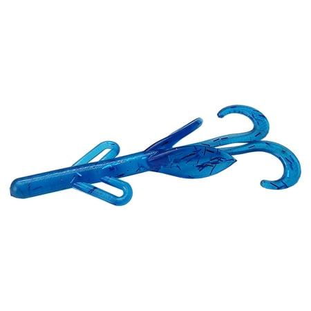 Tackle HD 12-Pack Brush Buster Fishing Bait 5 Twin Tail Swimbait Lizard and Crawfish-Like Crappie Bass Walleye or Trout Lures Fishing Lures for Freshwater or Saltwater Sapphire Blue