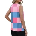 thumbnail image 5 of Gamivast Summer Tank Tops for Women Print V-Neck Flowy Fit Pleated Front Blouse Soft Breathable Chiffon Sleeveless Shirts Beach Vacation Daily Casual Lounge outfits, 5 of 8