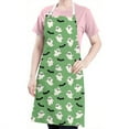 thumbnail image 5 of Green Ghost Bat Pattern Apron-Garden Aprons for Women with Pockets-Cotton Linen Waterproof Kitchen Cooking Gardening Aprons Adjustable for Kitchen,Cooking,BBQ and Salon 33x27 Inch, 5 of 7