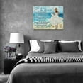 thumbnail image 4 of Inspirational Beach Bathroom Wall Art Ocean Seashell Starfish Painting Coastal Beach Blue Bathroom Pictures Wall Decor Girl Seascape Canvas Prints Modern Home Framed Artwork Home Decor 16"x12", 4 of 6