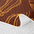 thumbnail image 5 of Feelyou Hippie Autumn Pumpkin Quilt Full, Cute Love Heart Full Bedspread Sets, Brown Orange, 3 Pieces, 1 Comforter and 2 Pillowcases, 5 of 7