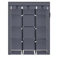 thumbnail image 3 of Tcbosik Portable Closet Wardrobe with Non-woven Fabric Cover, Storage Organizer with Hanging Rod and Open Shelves for Bedroom, Gray, 3 of 10