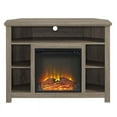 thumbnail image 3 of Pemberly Row 44" Wood Corner Fireplace TV Stand in Driftwood, 3 of 4