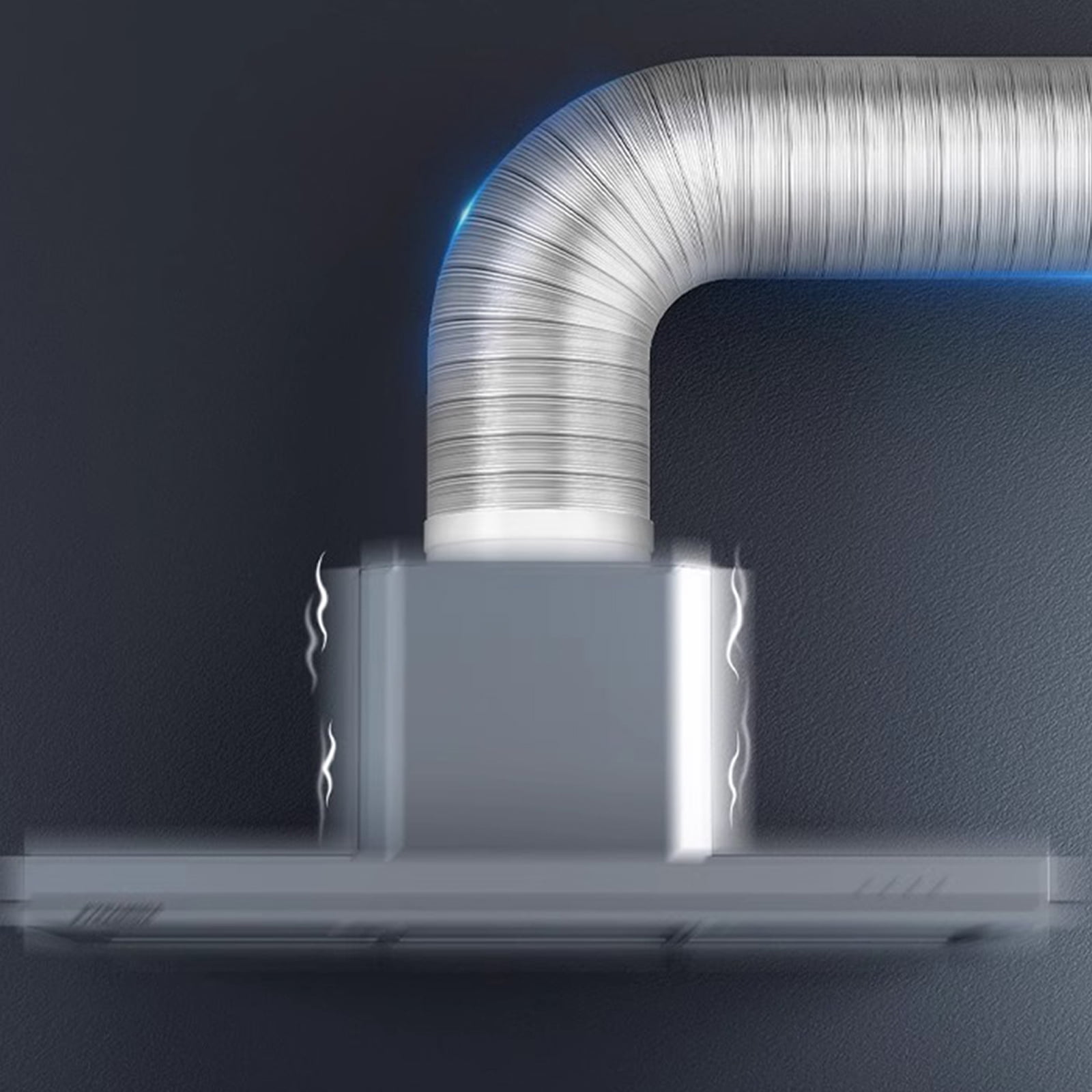 Aluminum Flexible Air Vent Hose Water Heater Exhaust Pipe Universals Ventilation Duct Vent Hose Extension Tube