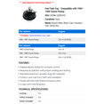 thumbnail image 2 of Fuel Tank Cap - Compatible with 1984 - 1988 Toyota Pickup 1985 1986 1987, 2 of 2