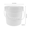 thumbnail image 2 of LABSERRON Plastic Food Storage Container White Plastic Bucket With Lid For Home Kitchen And Restaurant 1Pcs, 2 of 8