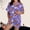 Purple110, variant on Halloween Pajamas Halloween Pumpkin Print Plus Size Button Pajamas for Women Set