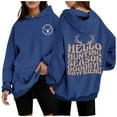 thumbnail image 4 of Hello Hunting Season Goodbye Boyfriend Hoodies for Women Fall Winter Long Sleeve Hooded Sweatshirt with Pockets Pullover Tops, 4 of 6