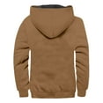 thumbnail image 3 of LISTHA Men's Jackets Casual Stylish Cargo Jacket Fleece Lined Sherpa Winter Warm Coats Jacket Light Brown L, 3 of 3