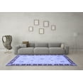 thumbnail image 3 of Ahgly Company Indoor Square Oriental Blue Traditional Area Rugs, 8' Square, 3 of 4