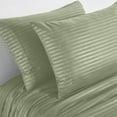 thumbnail image 4 of Btomtd 4Piece Fitted Sheet Set in Solid Color Imitation Satin Home Textile Collection Queen Comforter Set Bedding Set with Fitted Sheet Flat Sheet and 2 Pillowcases, 89.76'x101.96', Green, 4 of 6