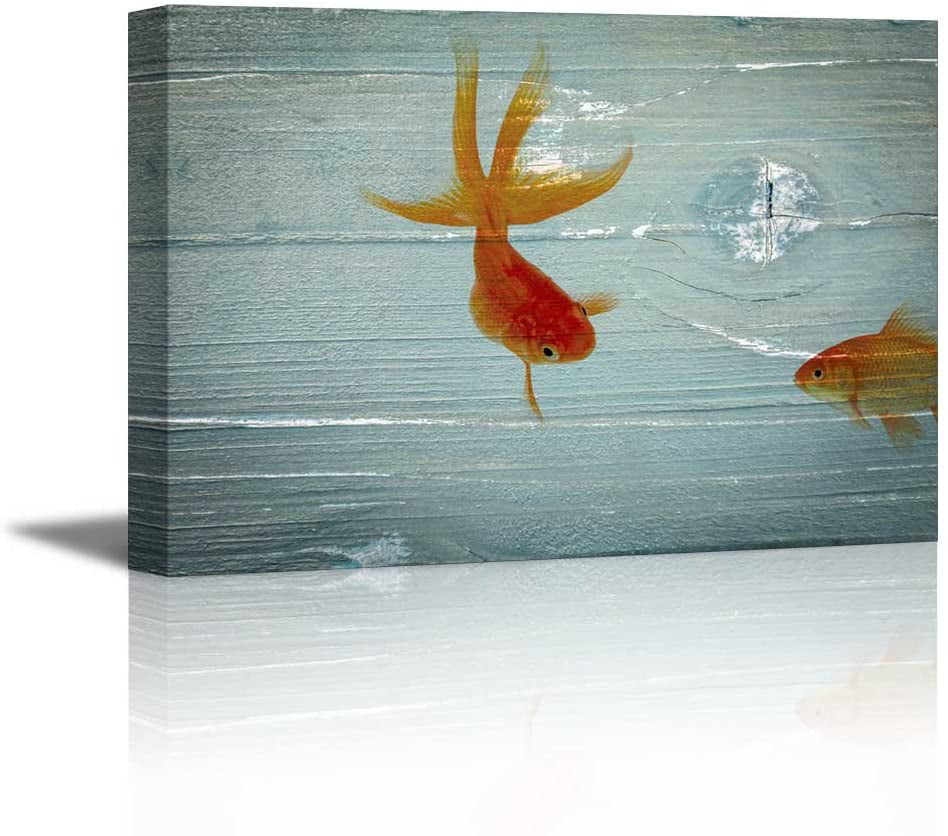 Gift Ink wash goldfish fish home cafe hotel decor wall art hanging poster photo