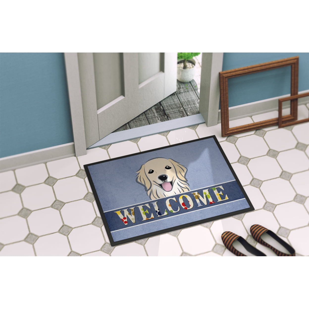 Golden Retriever Outside Doormat - simplexgift