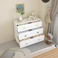 thumbnail image 4 of Kids Dresser with 3 Drawer for Bedroom, Wooden Dresser Chest and Toy Storage Cabinet, Bedside Night Stand for Toddlers Kids Living Room, Small Chests of Drawers for Children, White, 4 of 8