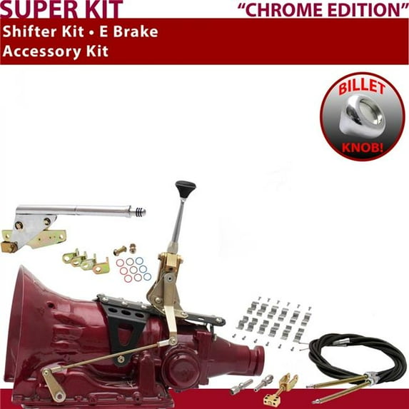 American Shifter 904 Shifter Kit Chrome 6 in. E Brake Cable Clamp for EB0D4