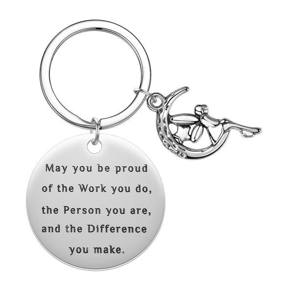 Personalized May You Be Pround Of the Work You Do Keychain Gift Car Key Chain Stainless Steel Engrave Customized Keyring