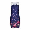 thumbnail image 4 of asdoklhq Plus Size Dresses for Women,Women's Casual Summer Tank Sleeveless Knee Length Pleated Sun Dresses With Poket Print Dress, 4 of 5