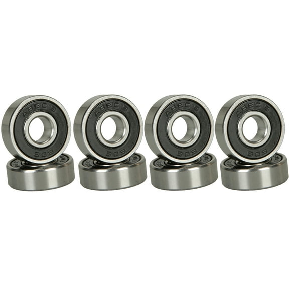 8 Skateboard Longboard Bearings PRECISION ABEC 9 BLACK SHIELD