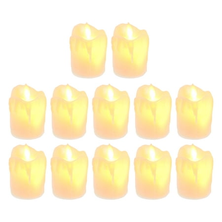 

12pcs Simulated Candle-shaped Lights LED Candle Lamps Party Night Light Decors