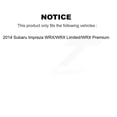 thumbnail image 2 of Transit Auto Front Rear Hub Bearing Assembly Coated Disc Brake Rotor and Semi-Metallic Pad Kit (10Pc) for Car 2014 Subaru Impreza WRX Limited Premium - Left Right (Driver Passenger) KBB-127076, 2 of 11