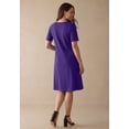 thumbnail image 2 of Jessica London Women's Plus Size Stretch Cotton Square Neck Midi Dress, 2 of 3