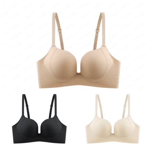 SPZTSX Push Up Padded Bra Add 2 Cup Bombshell T Shirt Plunge Everyday Bras for Women with Underwire Support