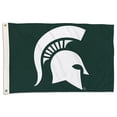 thumbnail image 1 of Drapeau des Spartans de l'État du Michigan 2 Pi X 3 Pi avec Oeillets, 1 of 1
