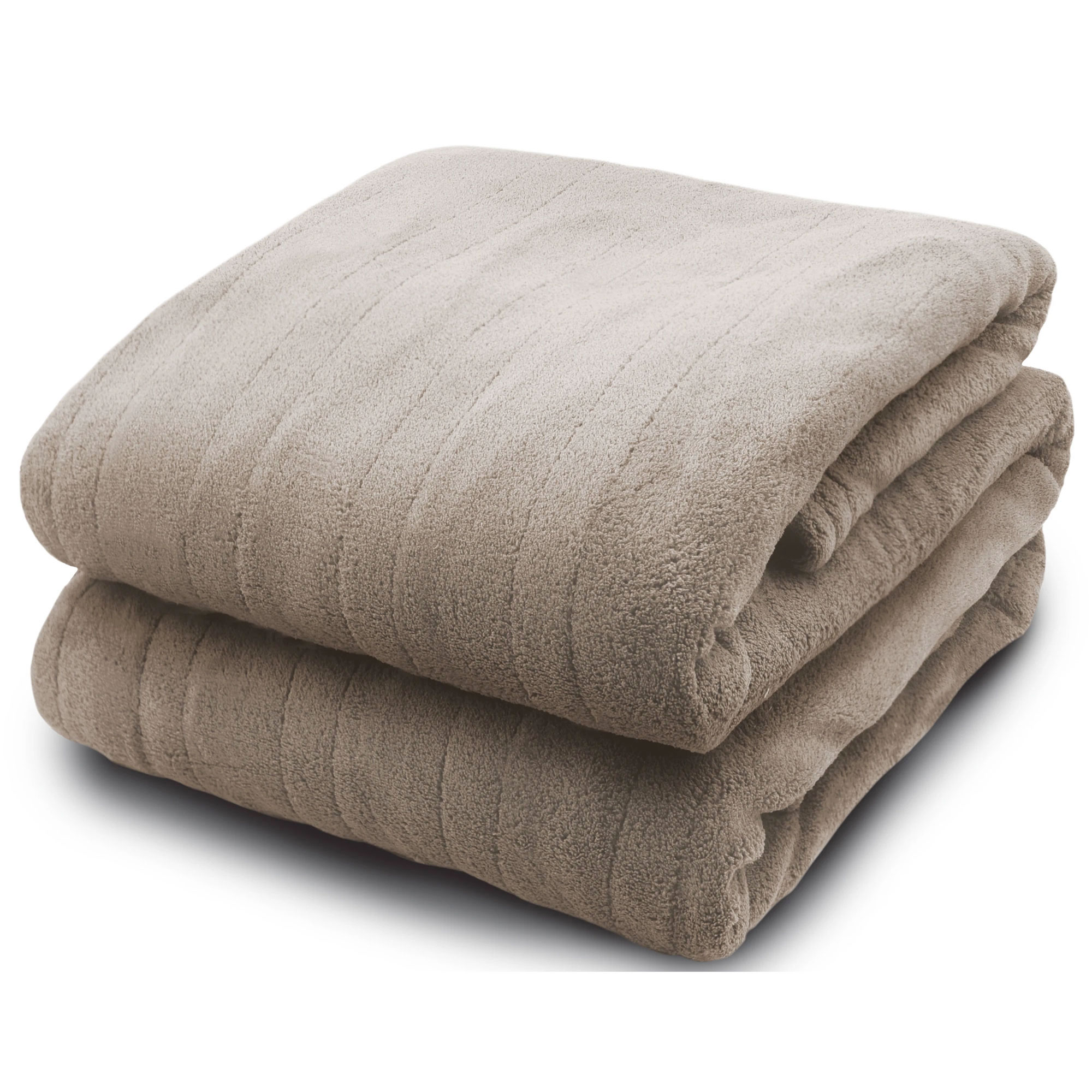 Biddeford Microplush Electric Heated Warming Blanket Queen Hummus