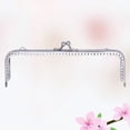 thumbnail image 3 of Milisten 6.5cm Square Surface Iron Purse Frame Decorative Silver Beads Kiss Clasp Lock Handbag Making Accessories for Bag Making DIY Craft Handmade, 3 of 6